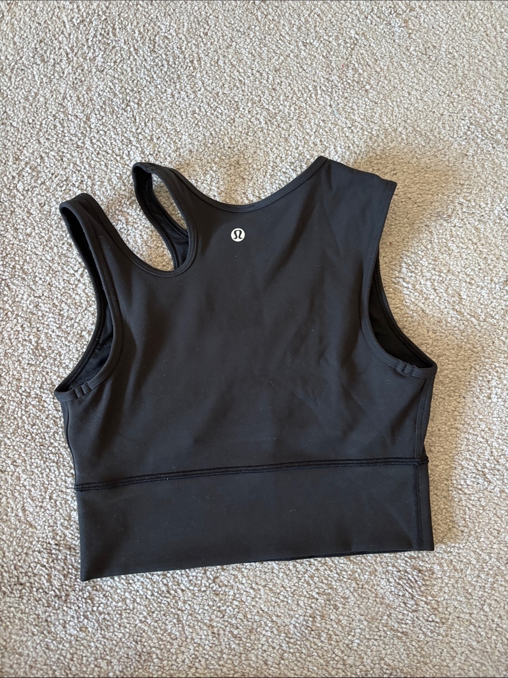 lululemon athletica Black Racerback Crop Tank